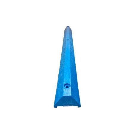 Plastics R Unique Ultra Parking Block w/Hardware, 4 in Height, 6 ft Length, Blue ULTRA4672PBBL